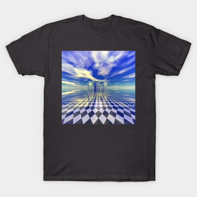 City in the Clouds T-Shirt by perkinsdesigns